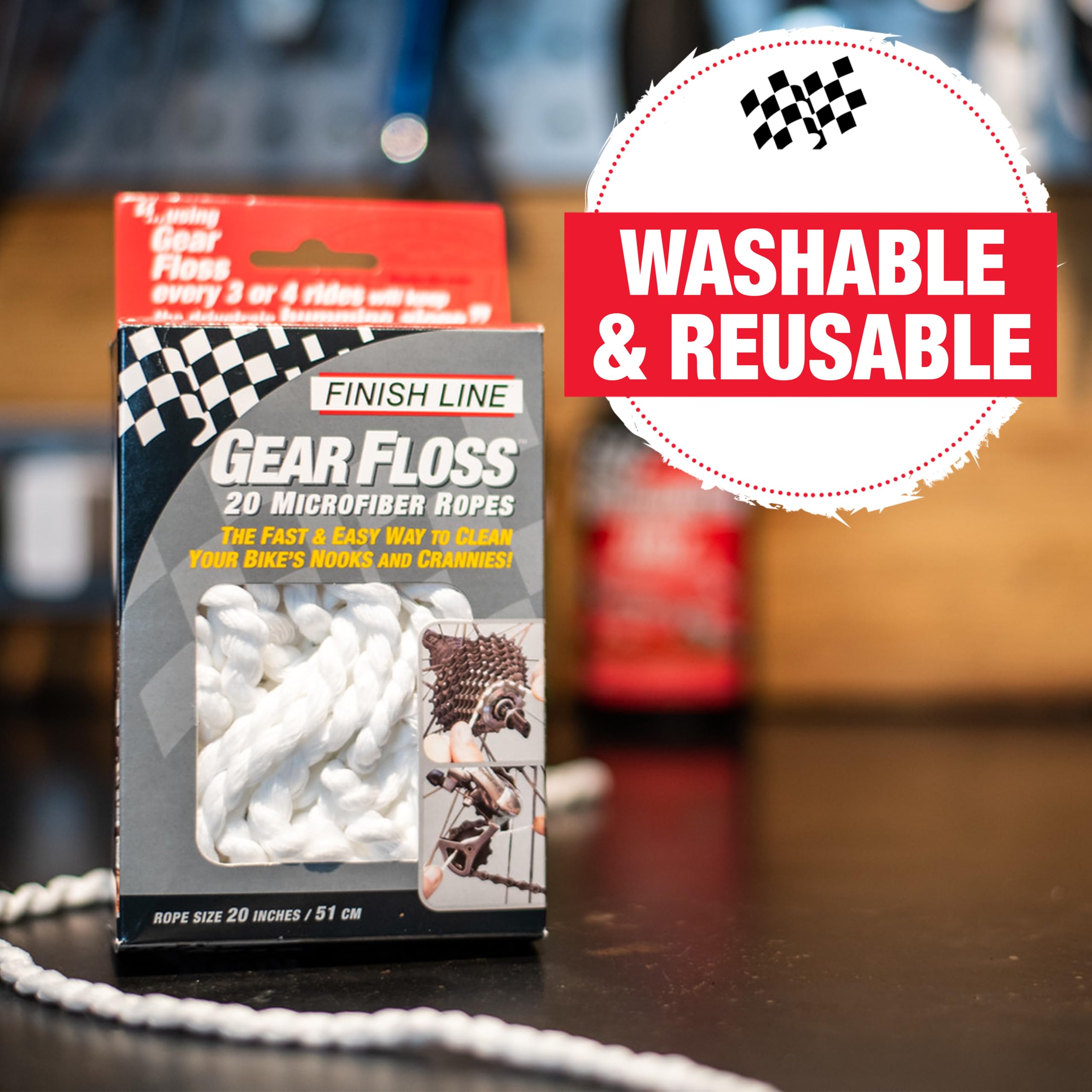 Finish Line Gear Floss - Premium Dental Floss for Strong Teeth & Healthy Gums | Ideal for Travel, Home & Office Use