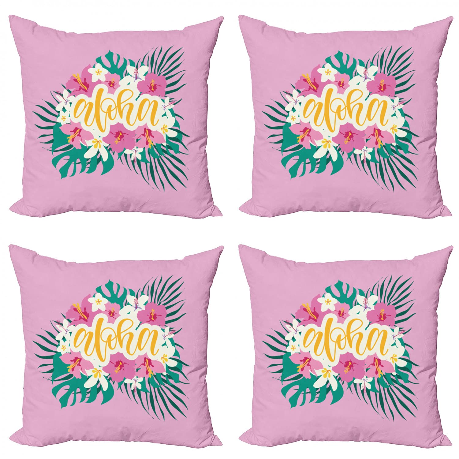 Ambesonne Aloha Decorative Throw Pillow Covers 20