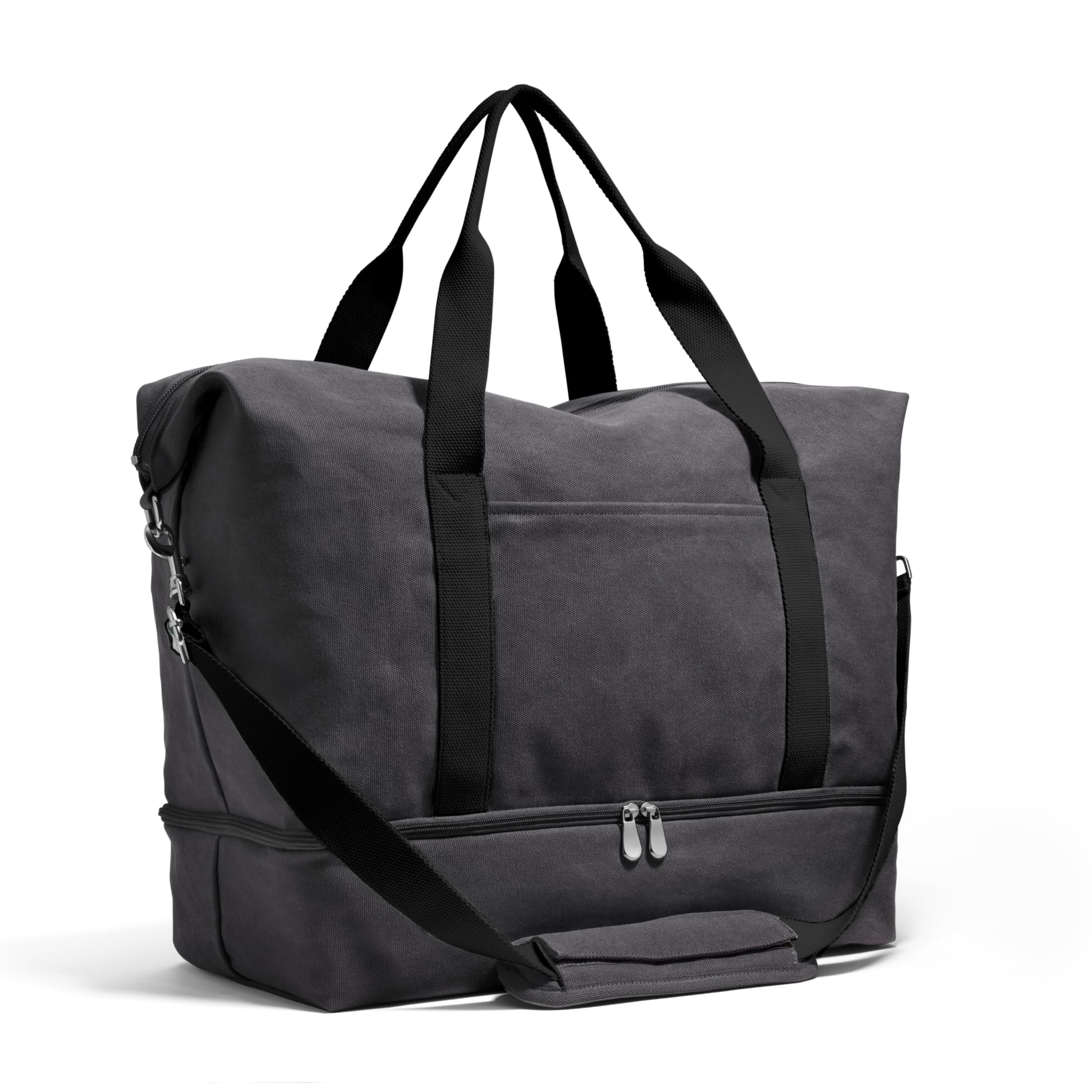 Lo & Sons Catalina Deluxe Weekender Bag - 49L Large Capacity Canvas Travel Duffel with Shoe Compartment & Luggage Sleeve | Padded Shoulder Strap for Comfort | Durable Unisex Carry-On for Weekend Trips, Gym, Hospital Visits | Perfect for Business Travel, Vacation & Overnight Stays