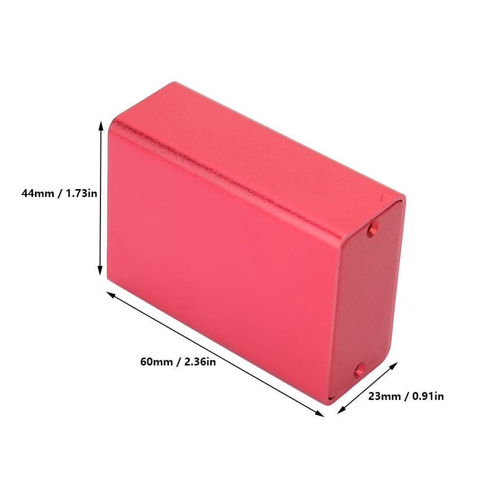 Aluminum Electronic Project Enclosure Case - DIY Circuit Board Cooling Box with Frosted Red Finish | Perfect for Instrument Protection & DIY Electronics Projects