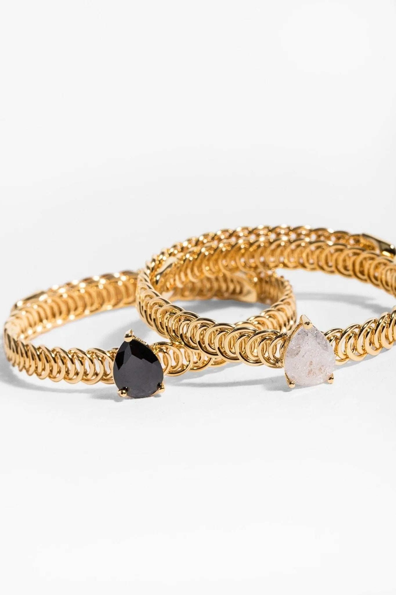 Elegant Teardrop Stone Bangle Bracelet for Women - Handmade Boho Jewelry - Perfect for Parties, Weddings & Everyday Wear