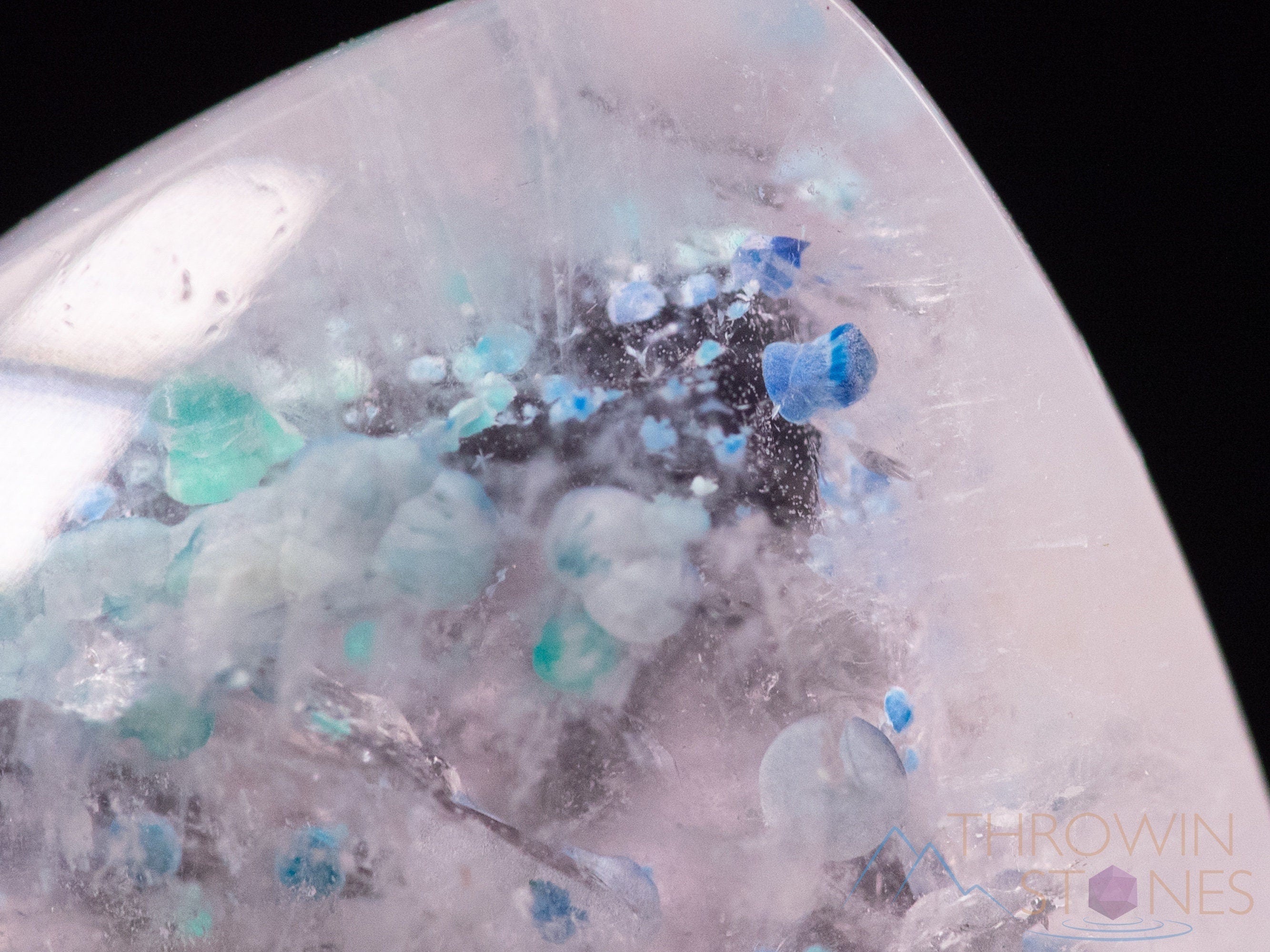 GILALITE Medusa Paraiba Quartz Crystal Cabochon - Natural Gemstone for Jewelry Making, Healing Crystals & Collectors | Perfect for Pendants, Rings & Spiritual Healing