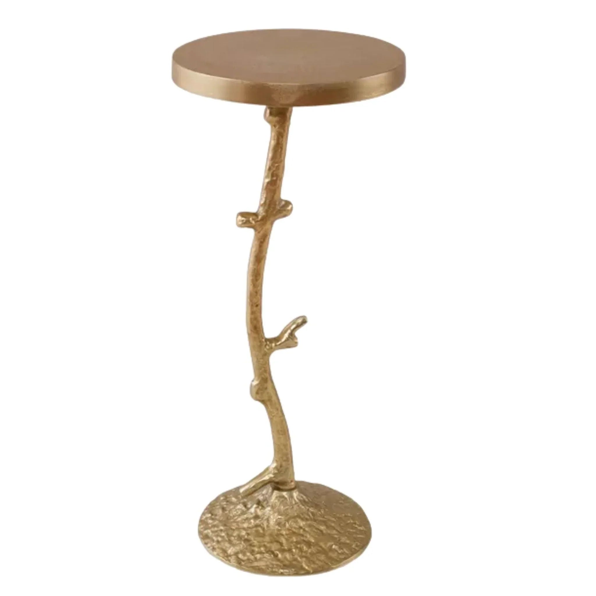 Stylish Gold Metal Drinks Table - Branch Inspired Design for Patio, Garden & Outdoor Entertaining - Perfect for Cocktails, Coffee & Decor
