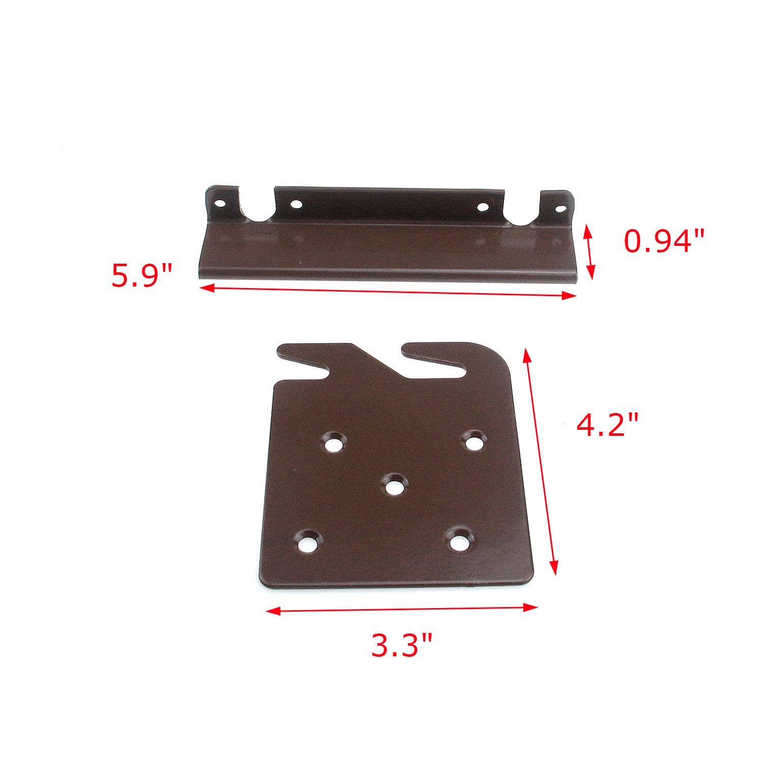Heavy Duty Coshar Bed Frame Brackets - 2 Left & 2 Right Replacement Parts for Headboard and Footboard | Durable Metal Bed Hardware for Bedroom Furniture Assembly and Repair