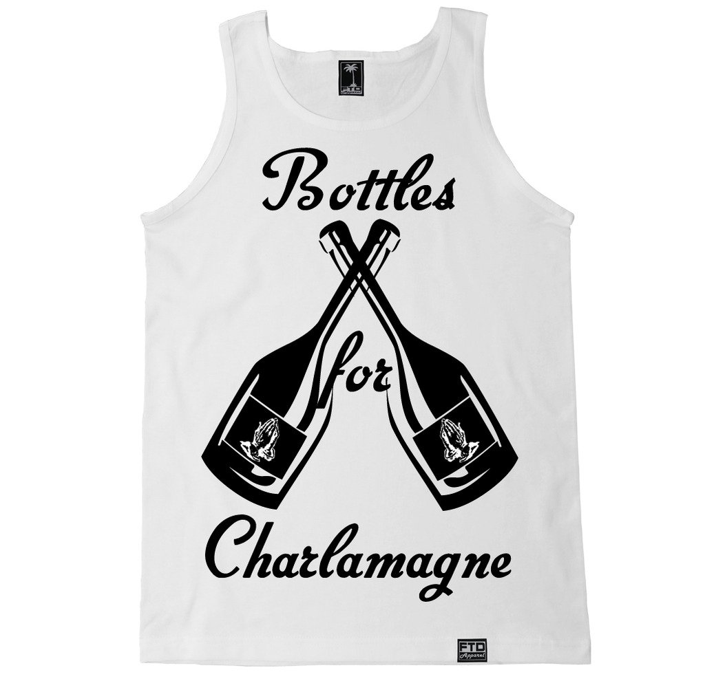 FTD Apparel Men's Graphic Print Muscle Tank Top - Funny Beer Bottles Design for Charlamagne - Perfect for Gym, Workout, and Casual Summer Outfits