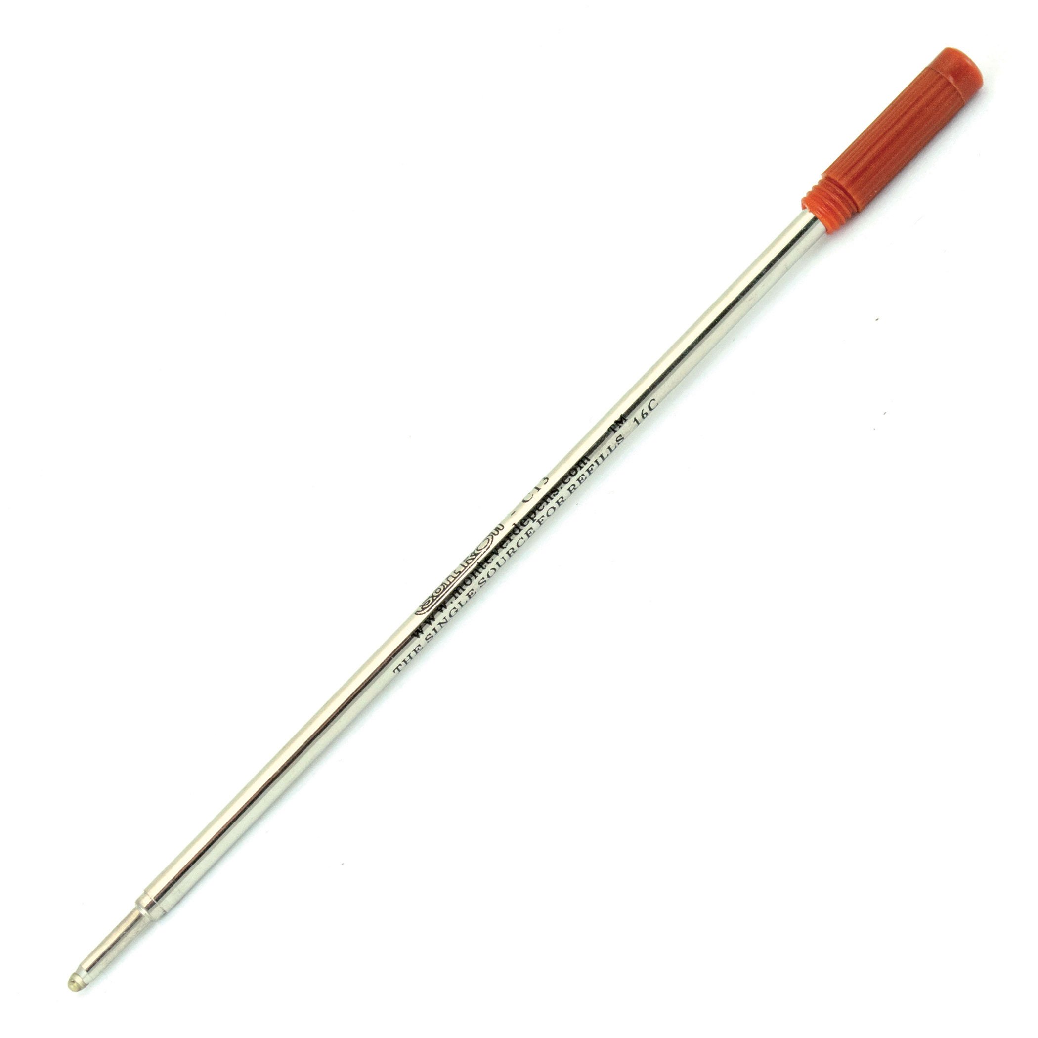 Monteverde C134BN Medium Brown Ballpoint Pen Refills - 50 Pack for Cross Ballpoint Pens | Smooth Writing for Office, School & Everyday Use
