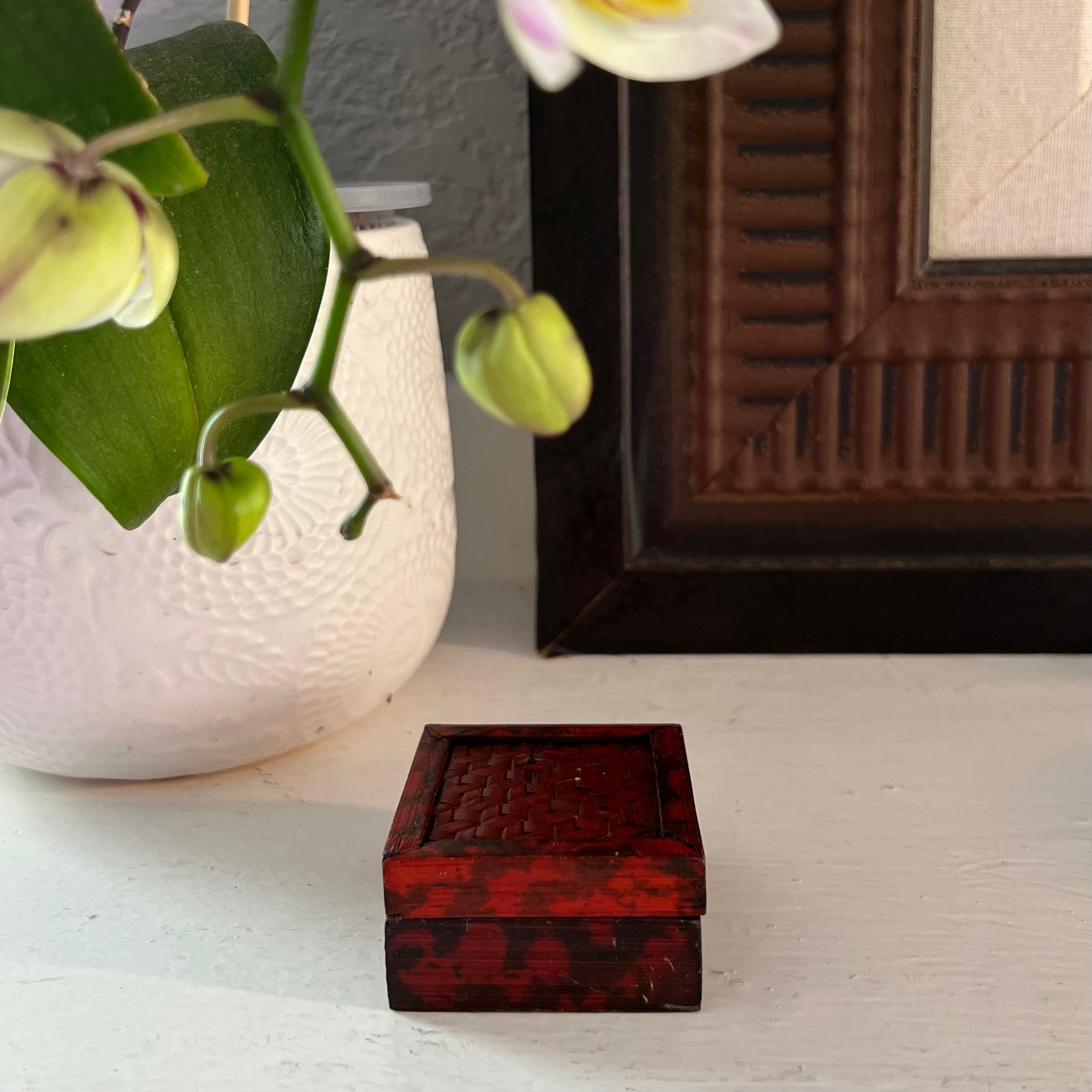 Set of 4 Handmade Bamboo Jewelry Boxes - Eco-Friendly Storage for Rings, Earrings & Small Treasures - Perfect for Bedroom, Bathroom & Travel Organizer