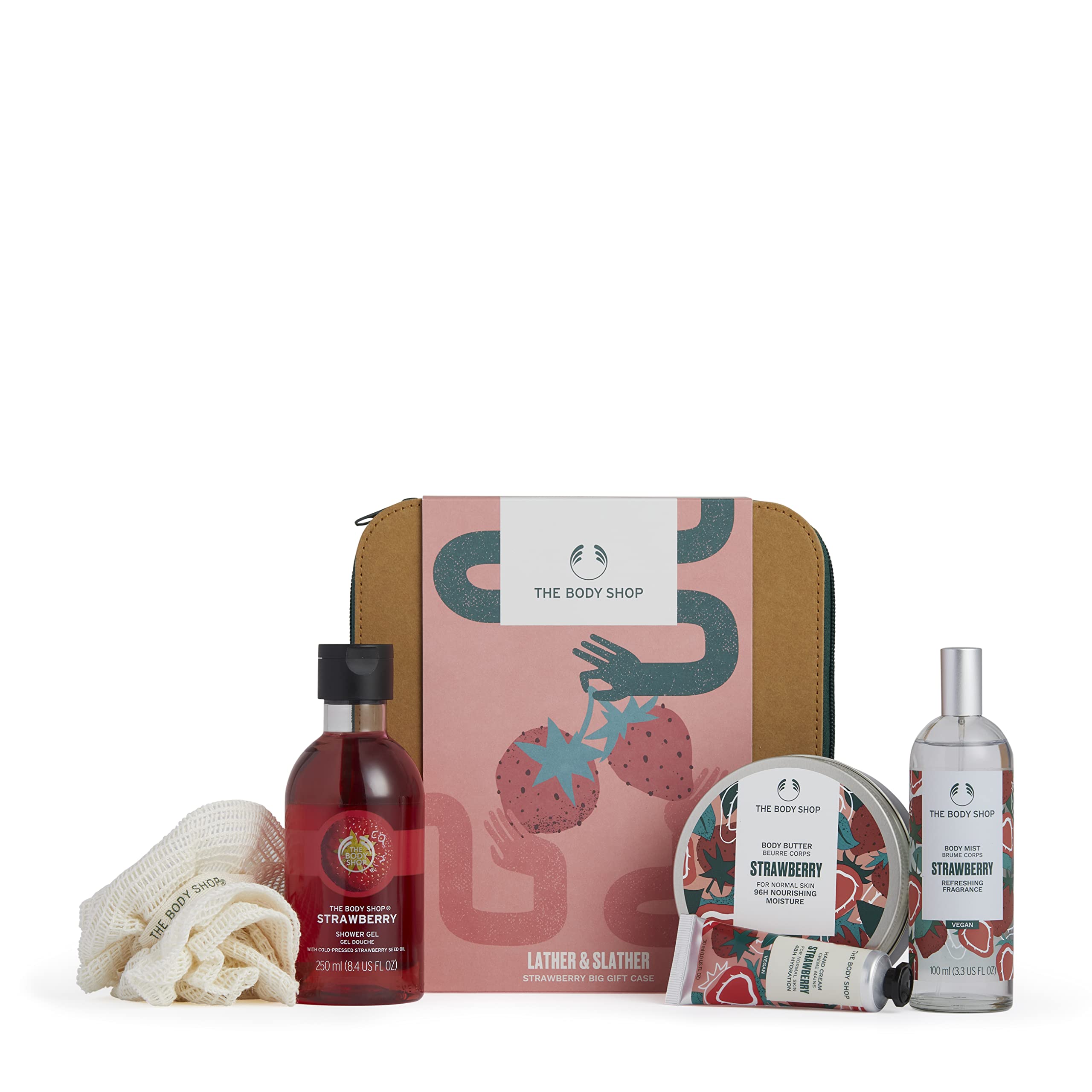 The Body Shop Strawberry Body Care Gift Set for Normal Skin – Perfect for Gifts, Self-Care & Daily Moisturizing Routine