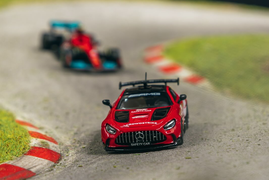 Tarmac Works 1:64 Scale Mercedes Benz AMG GT Black Series Diecast Model Safety Car - Red Collectible Toy Car for Racing Enthusiasts & Display Collections