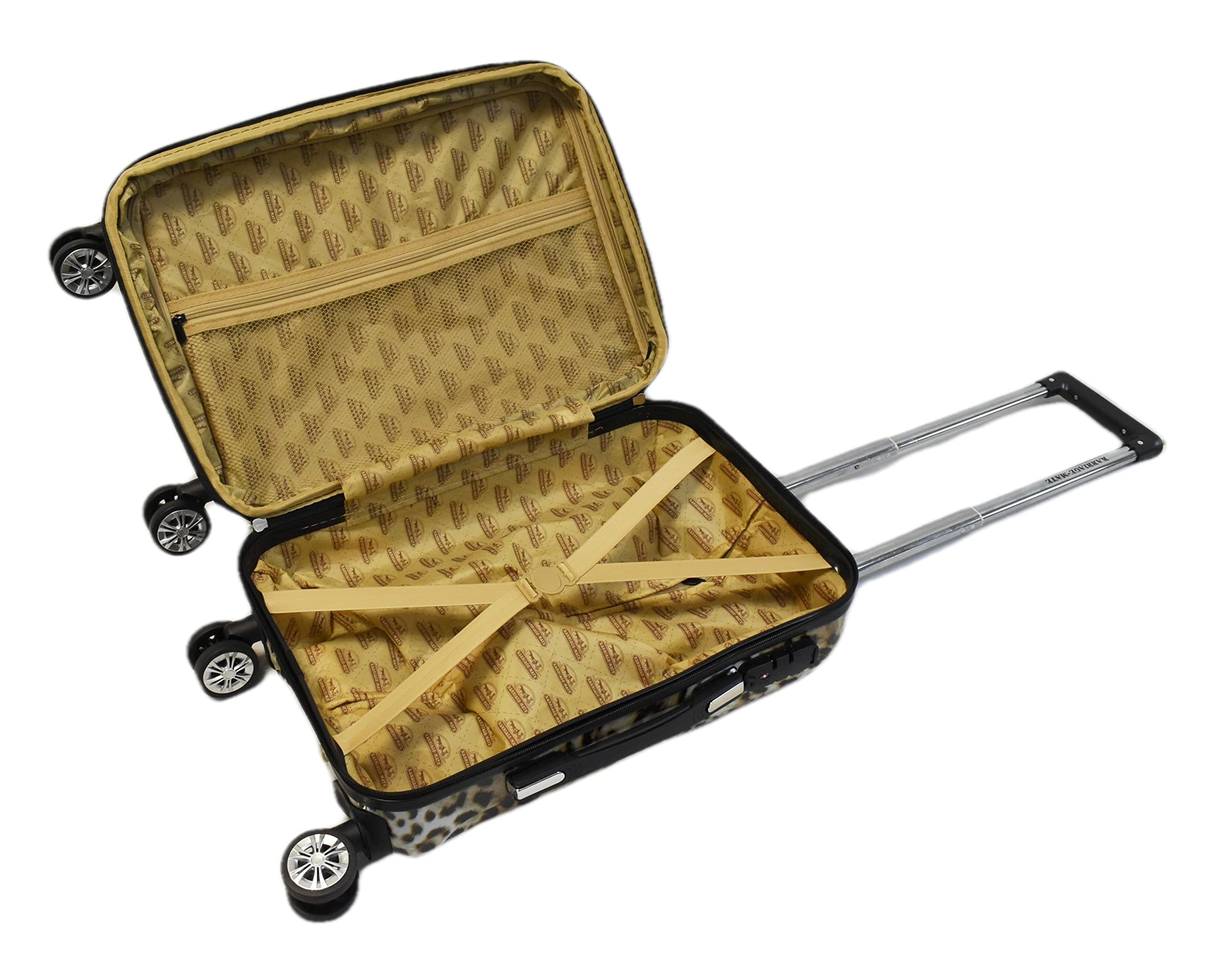 Expandable Hardside Spinner Luggage with TSA Lock - Leopard Print Suitcase for Travel, Business Trips & Vacations | Durable & Stylish Carry-On or Checked Bag