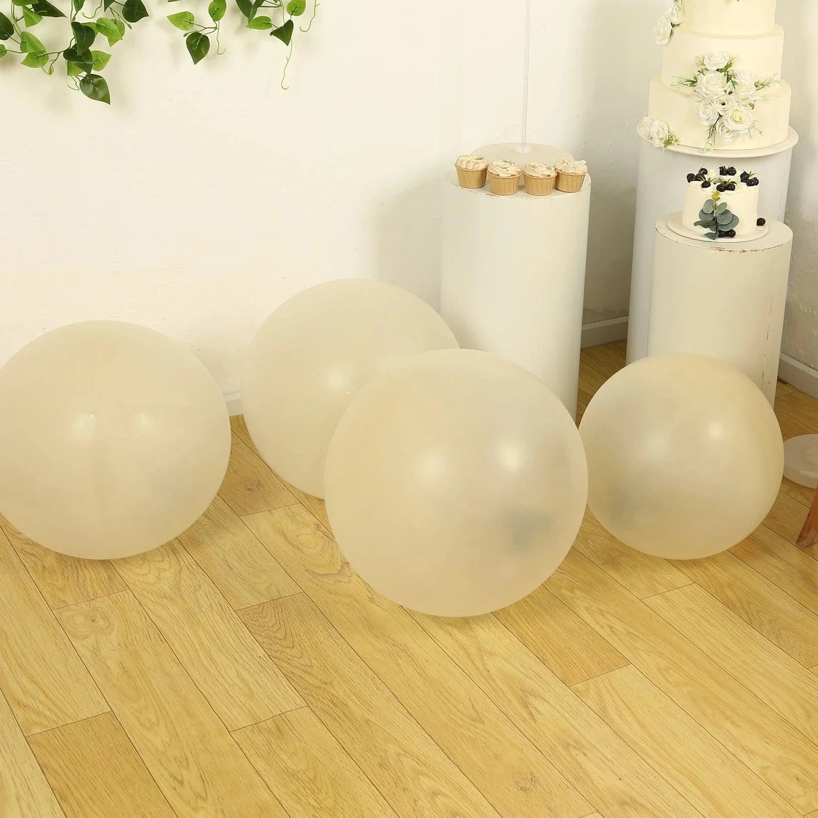 5 Pack Shiny Pearl Biodegradable Party Balloons - Eco-Friendly Wedding, Birthday & Baby Shower Decorations for Sustainable Celebrations