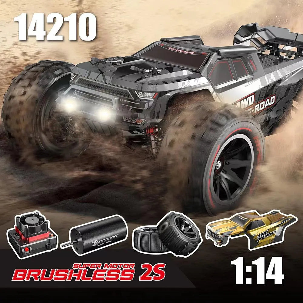 MJX 14210 1/14 Hyper Go 4WD RTR 55KM/H High-Speed Brushless RC Car with 2.4GHz Remote - Off-Road Racing, Backyard Bashing, and Outdoor Adventure for Kids & Adults
