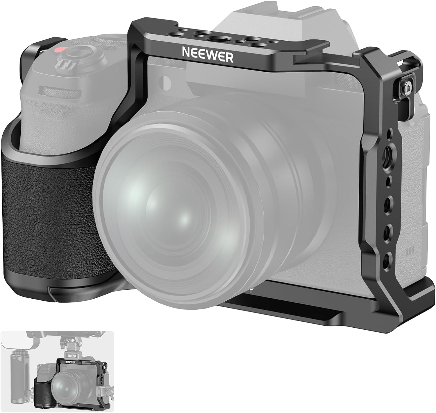 NEEWER CA043 X S20 Camera Cage for Fujifilm X-S20 - Durable Aluminum Alloy Stabilizer for Vlogging, Filmmaking & Photography - Perfect for Travel, YouTube & Professional Video Shoots