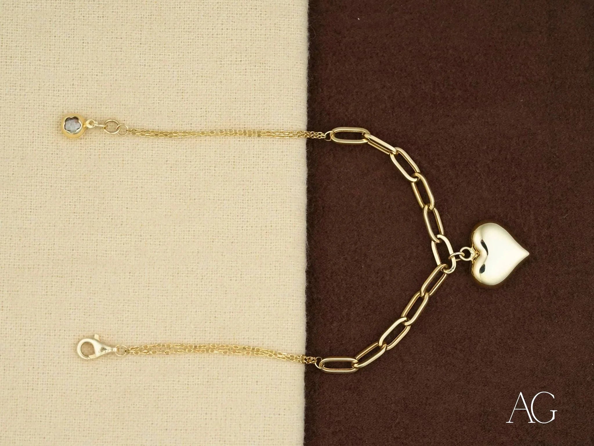 18K Gold Heart Bracelet for Women - Elegant & Romantic Jewelry Gift for Her - Perfect for Anniversaries, Valentine's Day & Special Occasions