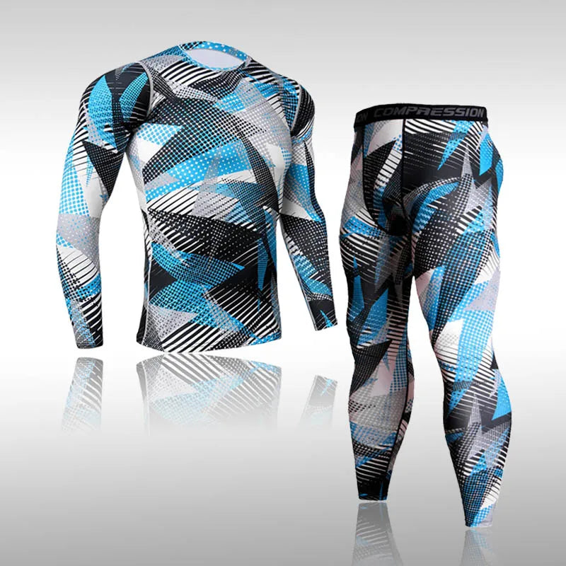 Quick Dry Camouflage Men's Running Set - Compression Sports Suit with Skinny Tights & Rashguard for Gym, Fitness & Outdoor Activities | Moisture-Wicking Workout Clothes for Jogging, Training & Sports 2025