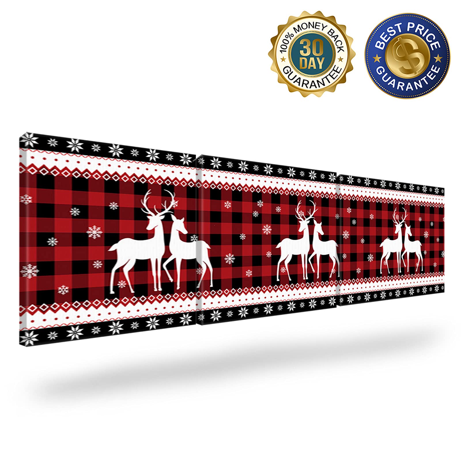 Snowflake Reindeer Christmas Wall Art - 20