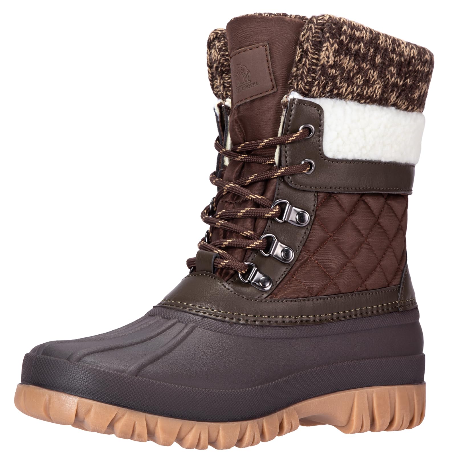 CAMEL CROWN Women's Winter Snow Boots - Waterproof Anti-Slip Fur Lined for Outdoor Hiking