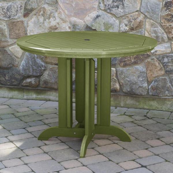 Lehigh 5-Piece Round Counter Height Recycled Plastic Outdoor Dining Set - Patio, Deck, Garden, or Backyard Furniture for Casual Entertaining