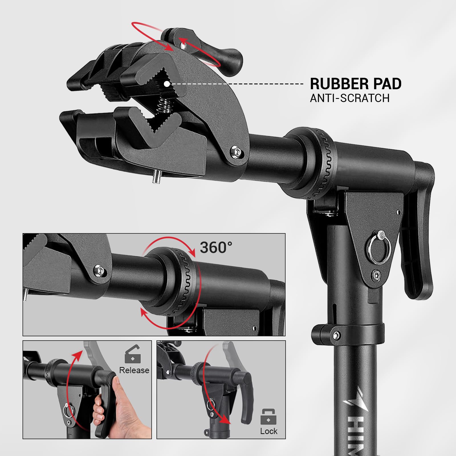 Himiway Bike Repair Stand - Adjustable Quick Release Bicycle Maintenance Rack for E-Bike, Road & Mountain Bikes | Bench Mount Workstand with Secure Clamp | Perfect for Home Garage & Professional Bike Shops