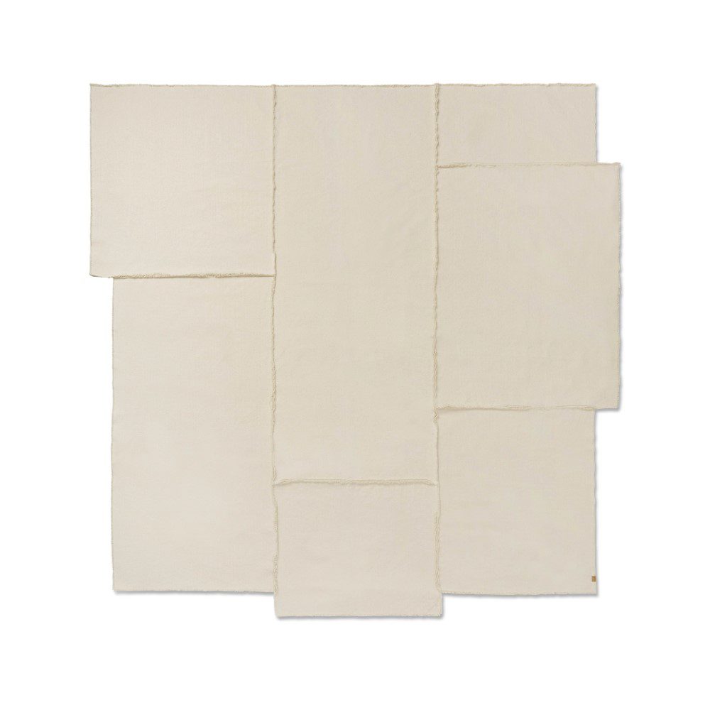 FERM LIVING Offset Bedspread - Soft & Luxurious Off White Bed Cover for Queen & King Size Beds - Perfect for Modern Bedroom Decor & Cozy Home Styling