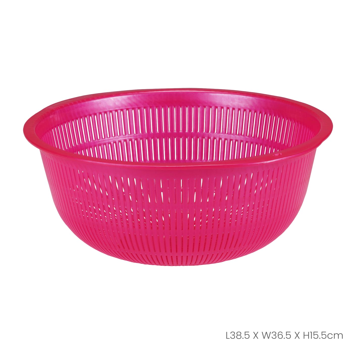 Stainless Steel Round Colander No.2 (5506) - Durable Kitchen Strainer for Pasta, Vegetables & Fruits - Perfect for Draining, Washing & Serving