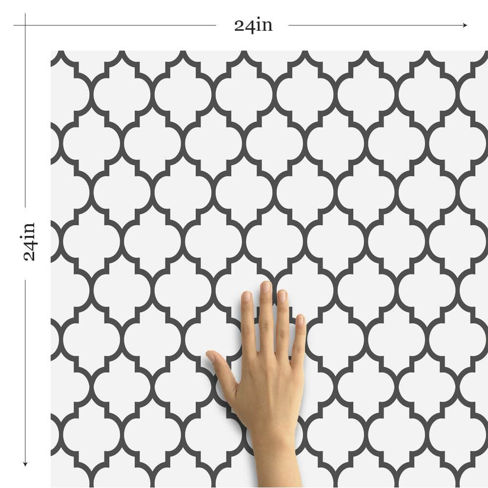 White Geometric Tile Adhesive Peel and Stick Removable Wallpaper - Self-Adhesive Wall Decal for Kitchen, Bathroom, Bedroom & Office Decor