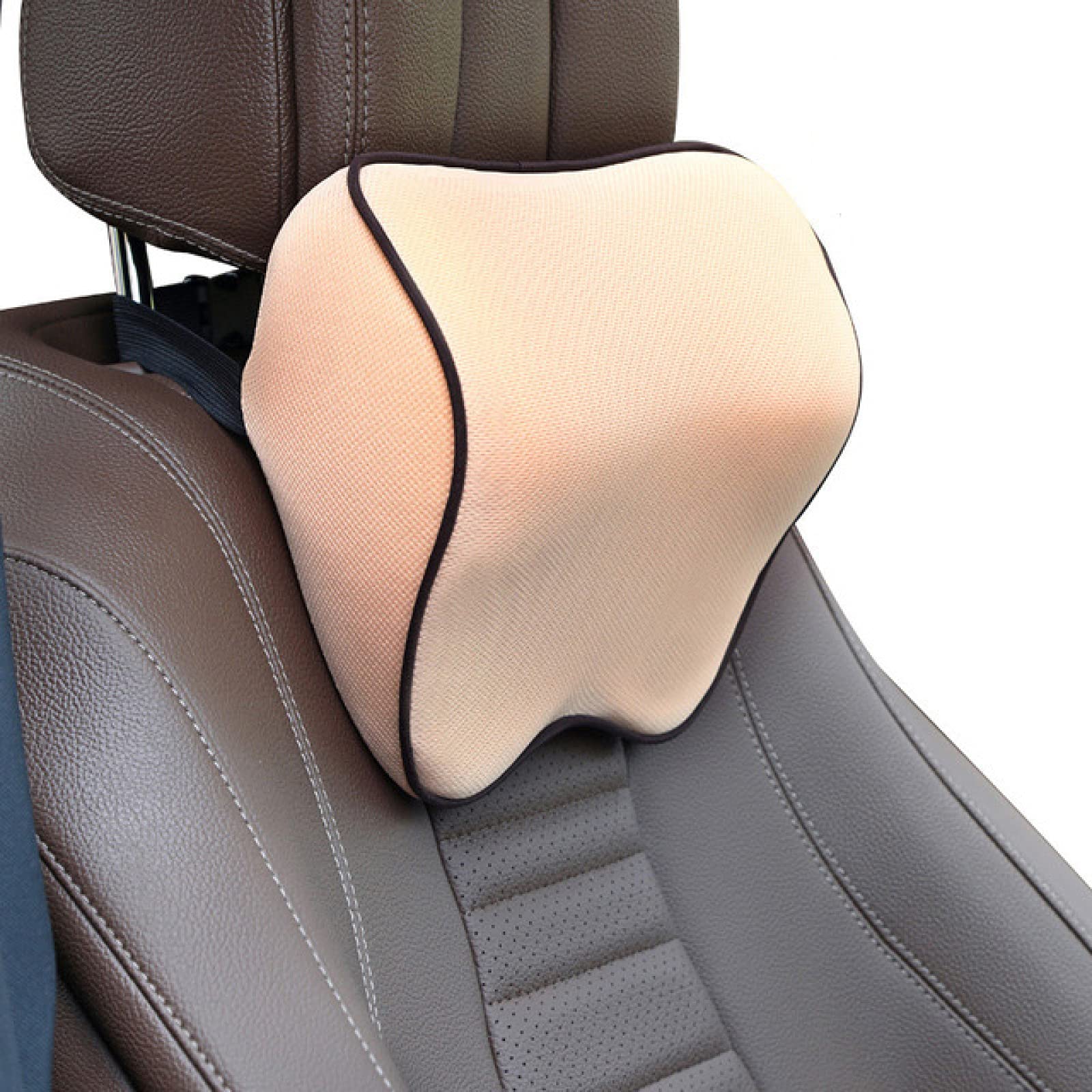 Wcnsxs Memory Foam Car Neck Pillow - Breathable Headrest Cushion for Comfortable Head & Neck Support - Perfect for Long Drives, Road Trips & Commuting