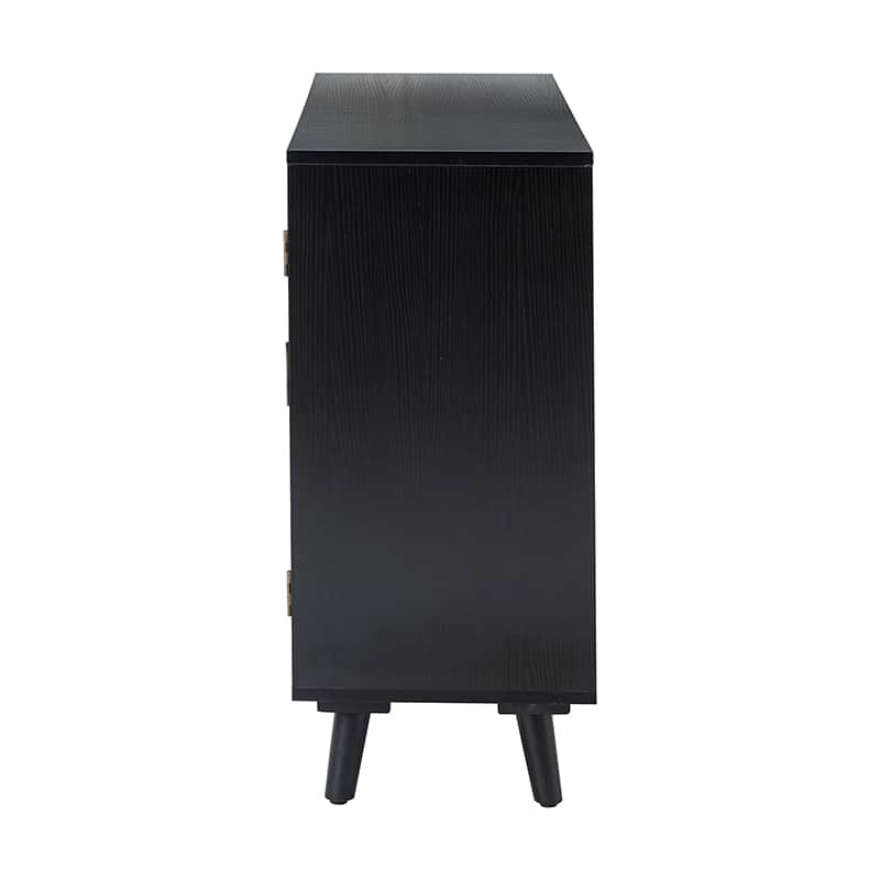 3-Door Accent Entryway Cabinet - Solid Wood Hallway Storage Organizer for Shoes, Coats & Home Decor | Perfect for Entryways, Halls & Living Rooms