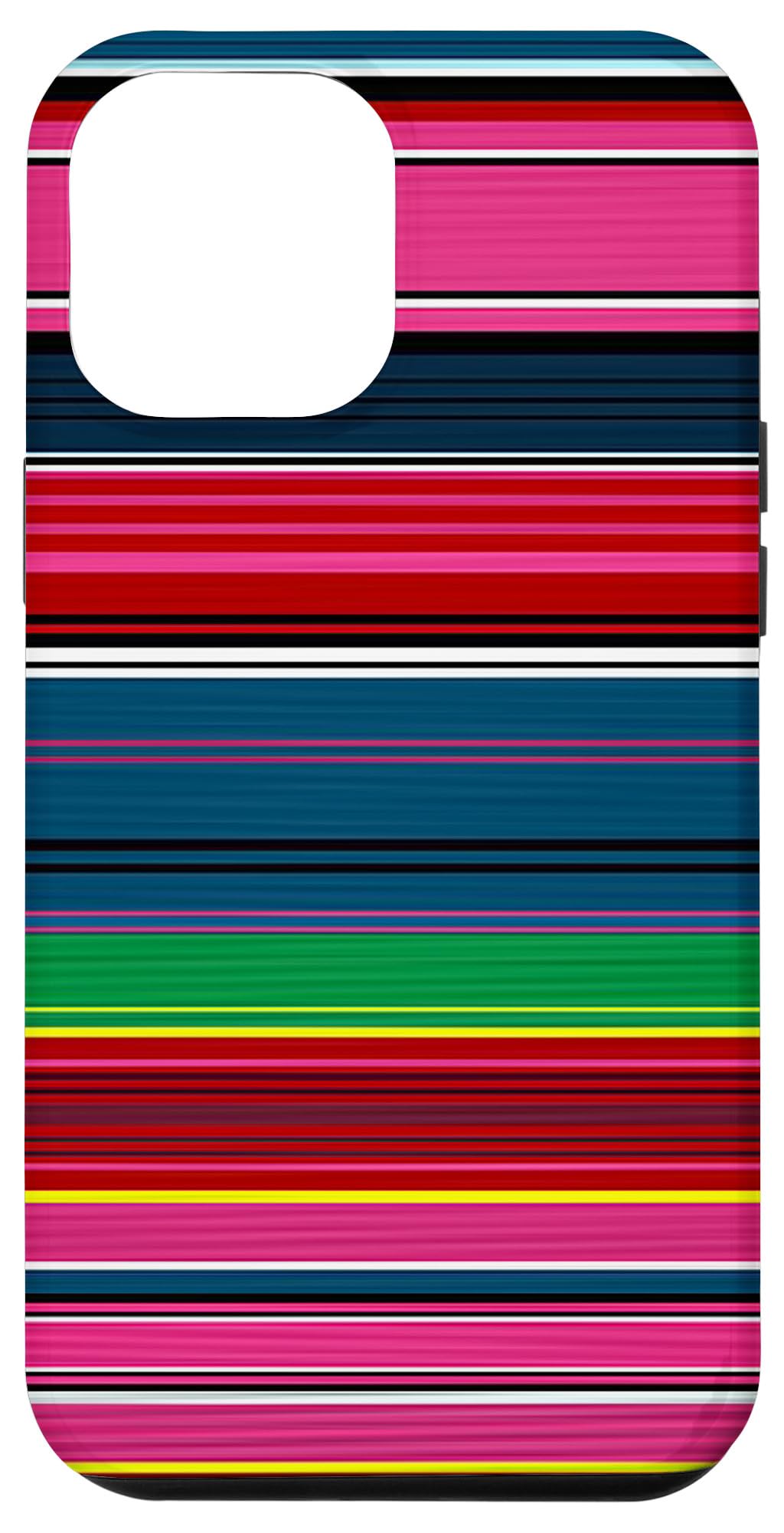 iPhone 12 Pro Max Mexican Serape Striped Pattern Poncho Case - Fiesta Stripes Design for Protection & Style - Perfect for Travel, Parties, and Everyday Use