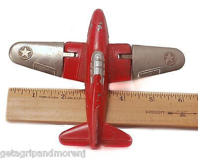 Vintage HUBLEY Metal Kiddie Airplane Toy #430 with Folding Wings - Antique Collectible for Kids & Decor | Perfect for Playtime, Nursery Decor & Vintage Collections