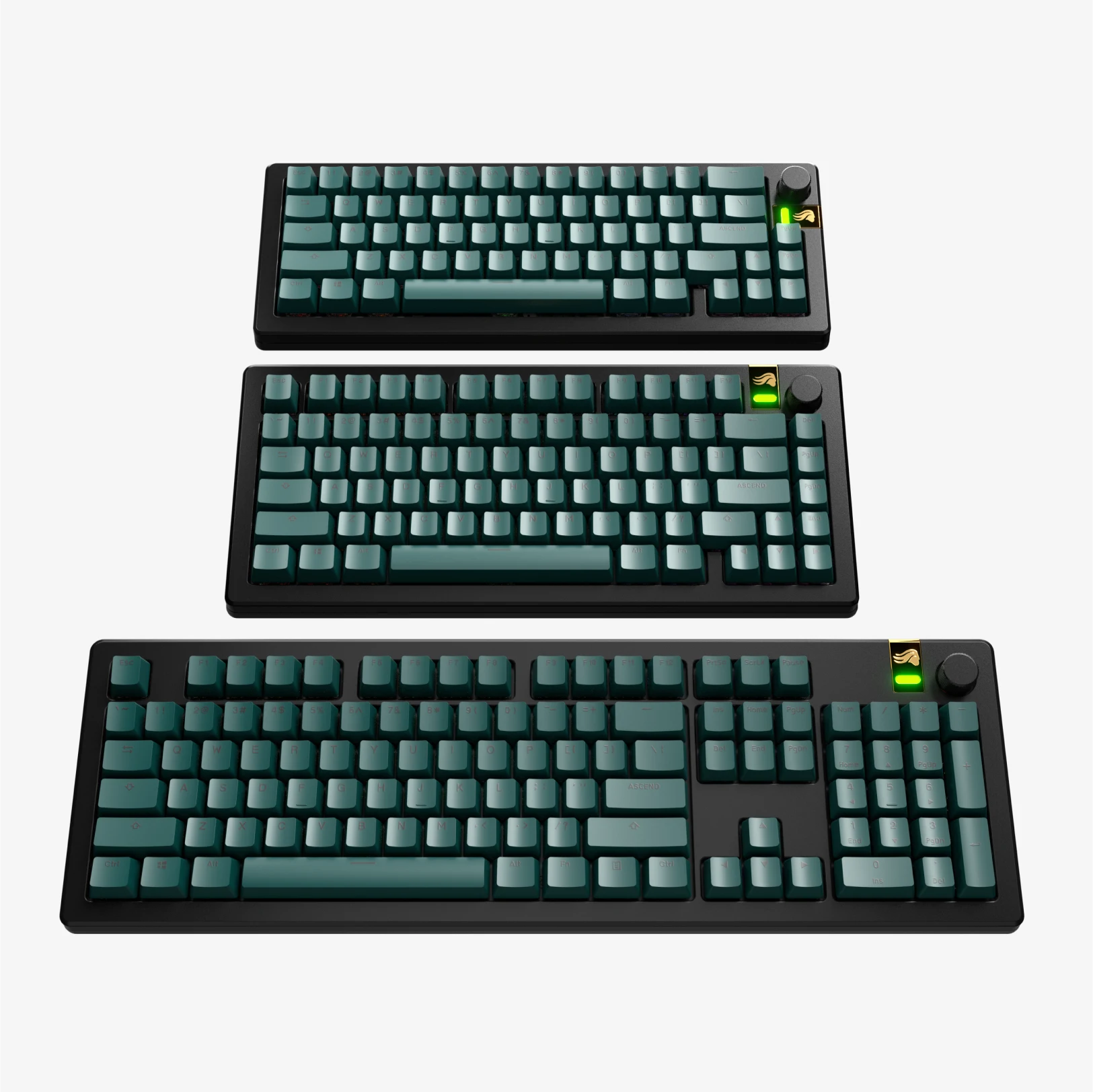 GPBT Totem Green Basics Keycaps - Durable PBT Keycaps for Mechanical Keyboards, Perfect for Gaming & Typing Enthusiasts