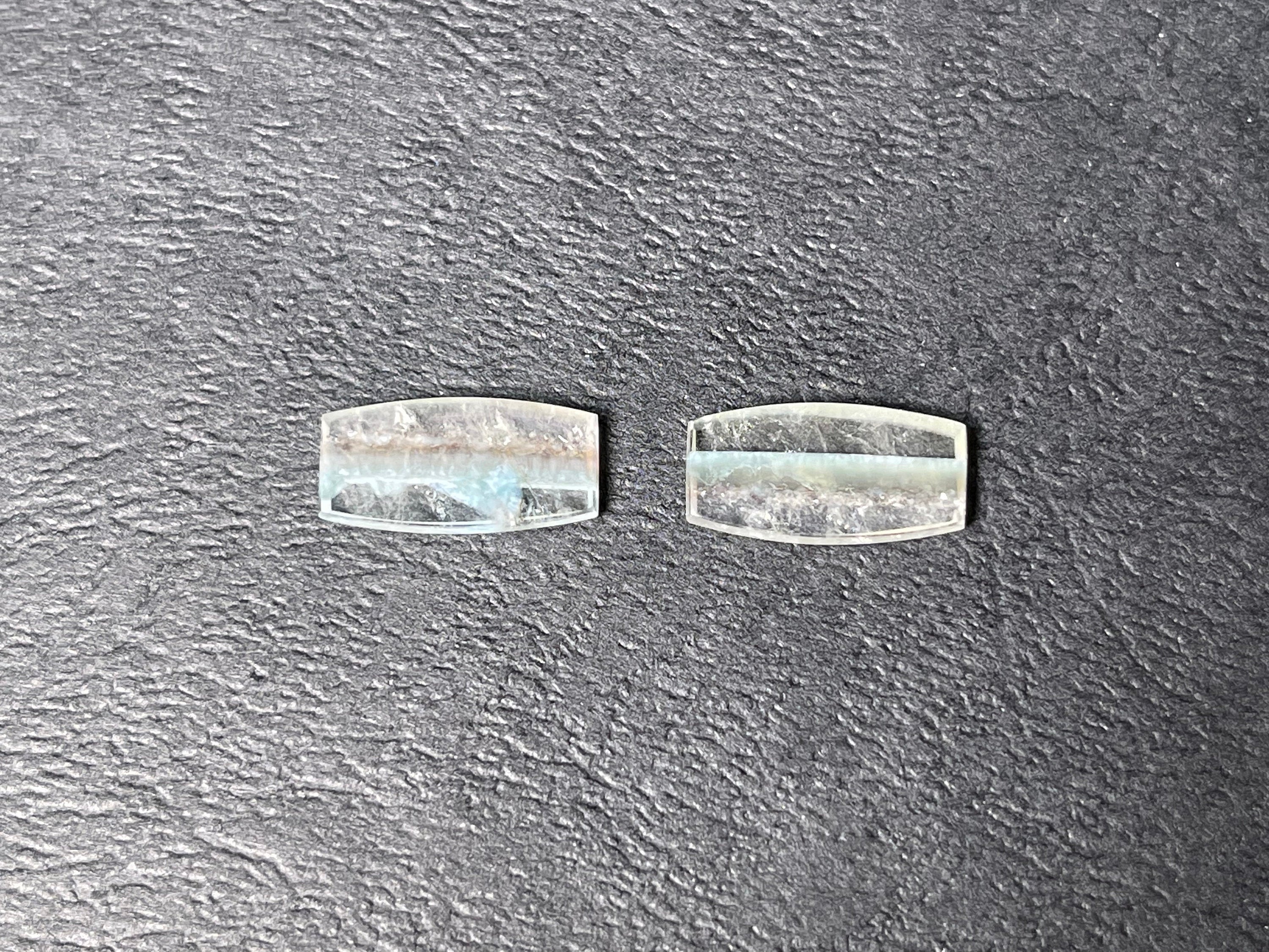 GILALITE Cabochons - Medusa Paraiba Quartz Striped Rectangle Gemstones for Jewelry Making (43816) | DIY Pendants, Earrings & Rings