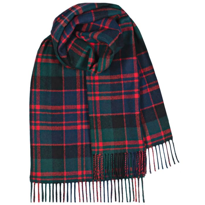 Bobbie MacDonald Clan Modern Tartan Lambswool Stole - Premium Scottish Wool Scarf for Men & Women - Perfect for Winter, Weddings & Highland Events