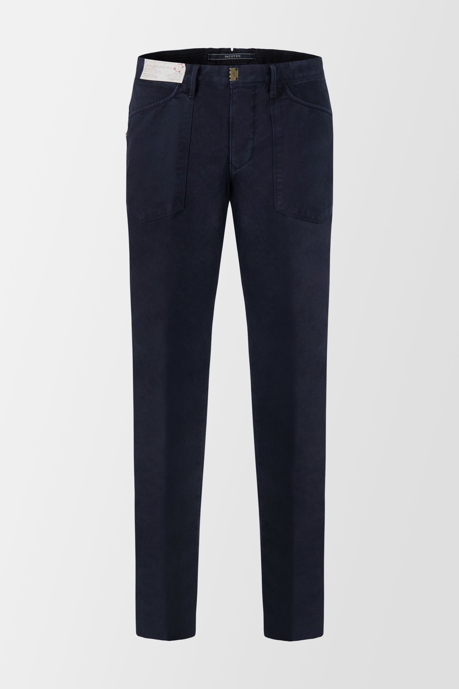 Premium Incotex Blue Dress Pants for Men - Slim Fit Business Casual Trousers - Perfect for Office, Weddings & Formal Events