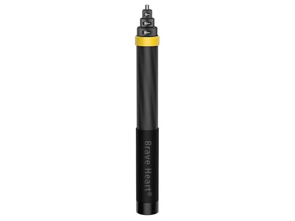 Extended 36cm to 3m (9.8ft) Carbon Fiber Selfie Stick for Insta360 X4/X3/ONE X2/R/X/Action Cameras - Lightweight & Durable Tripod Monopod for Vlogging, Travel & Outdoor Photography (Yellow)