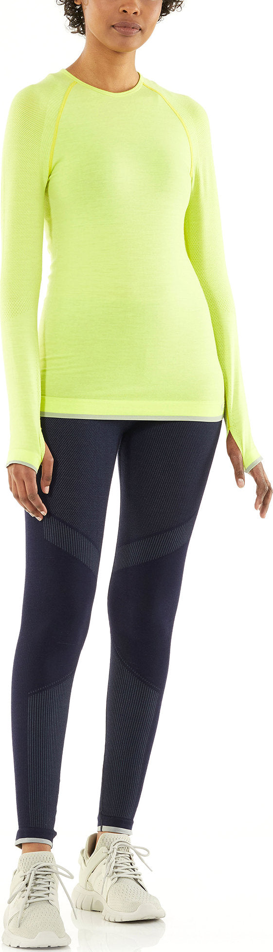 200 Zone Seamless Long Sleeve Base Layer Crewneck for Women - Thermal Underwear for Cold Weather, Yoga, Running & Outdoor Activities