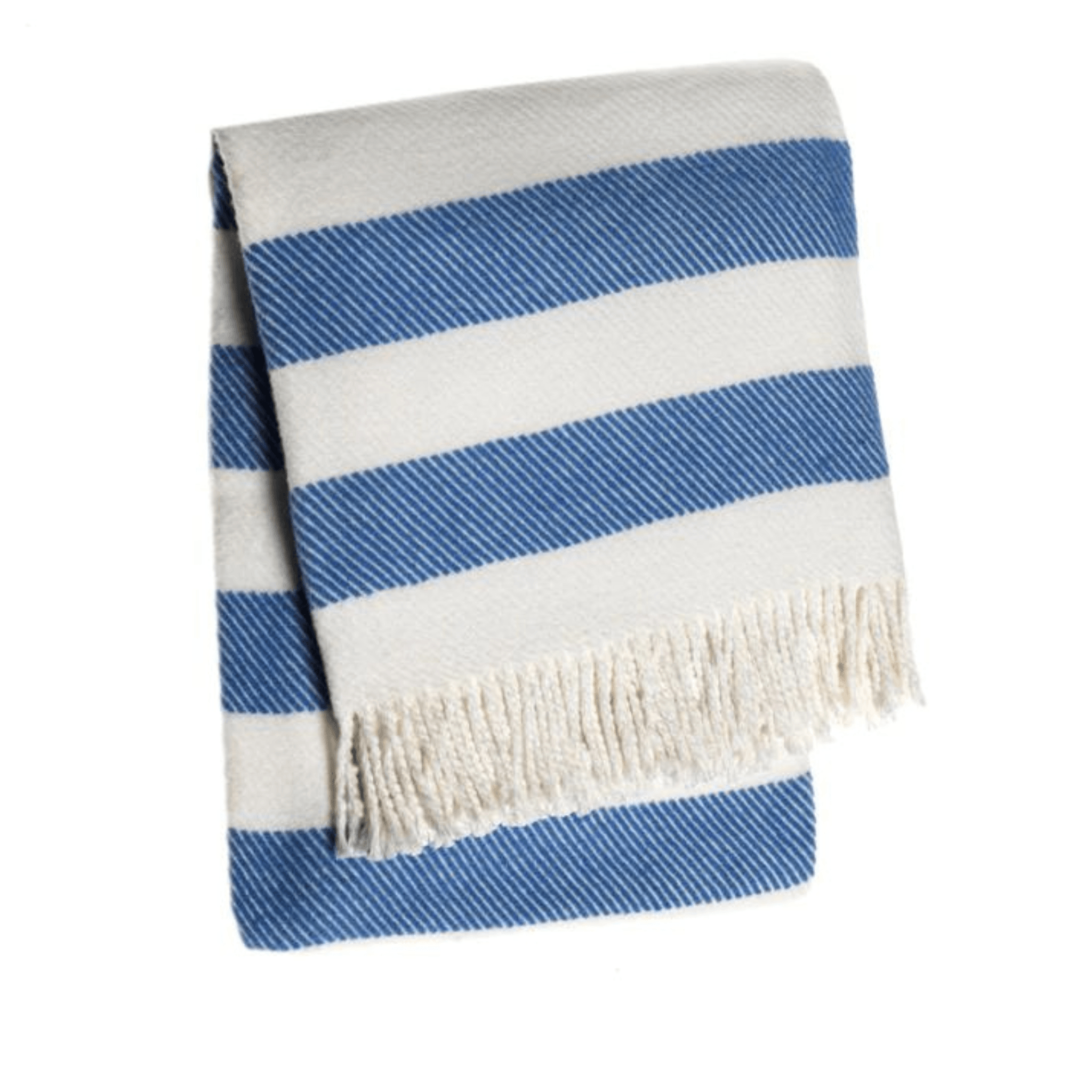 Personalized Candy Stripe Fringed Throw Blanket - Custom Monogrammed Soft Cozy Decorative Accent for Couch, Bed, or Gift Giving