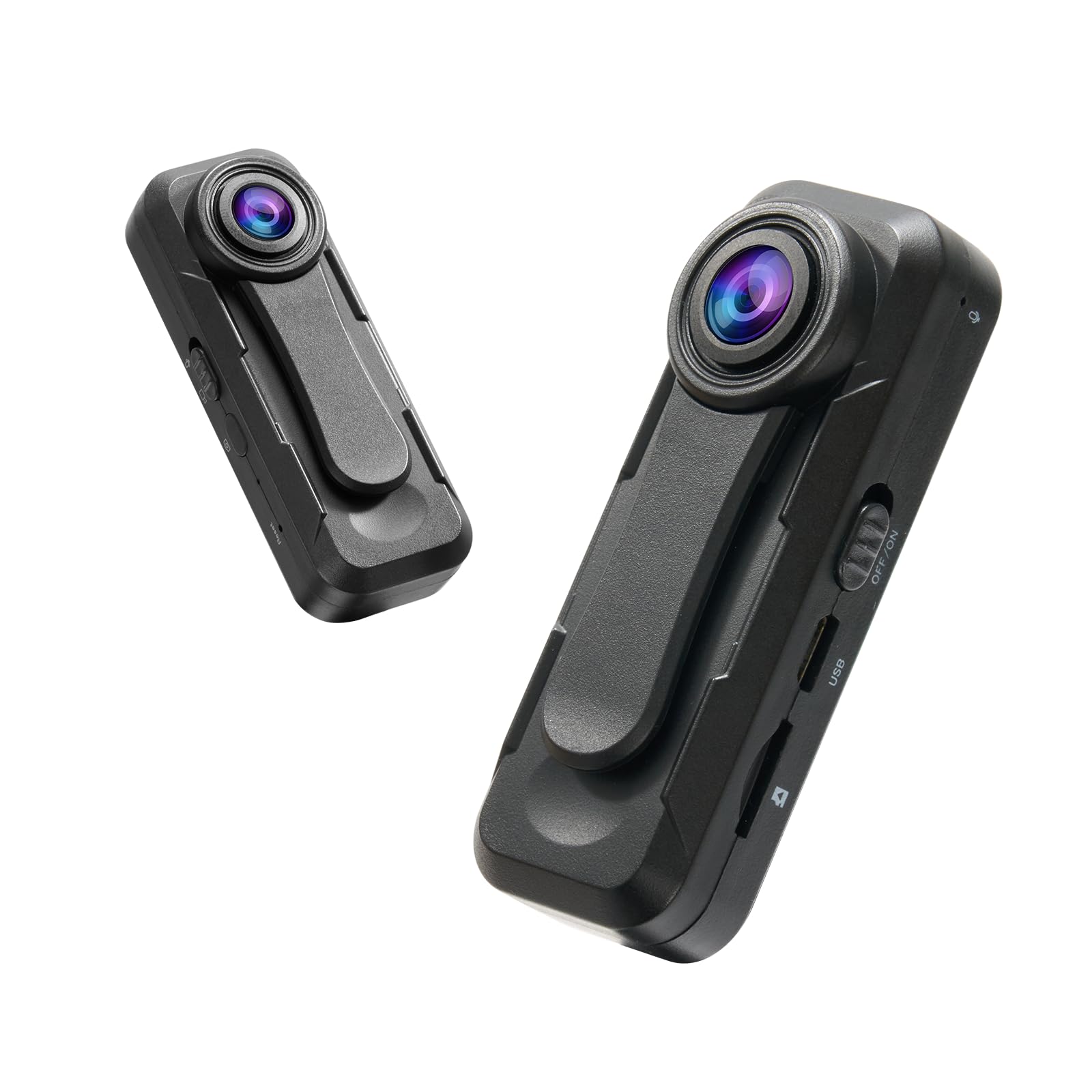 BOBLOV W1 64GB HD 1080P Body Worn Camera with Loop Recording & Time Stamp - Wearable Security Camera with 2 Clips for Police, Security Guards, Delivery Drivers - Perfect for Travel, Work Safety, Lecture Recording & Evidence Collection