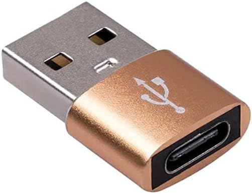USB-C Female to USB Male Adapter, USB C to USB A Converter - Gold 3.1 Gen 2 High Speed Data Transfer Compatible with MacBook, Laptop, Tablet, Smartphone - Perfect for Charging, Data Sync & External Device Connection