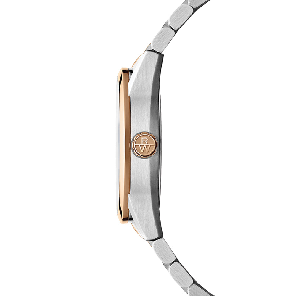 Freelancer Automatic Two-Tone Rose Gold and Stainless Steel 42.5mm Watch with Black Dial & Bracelet - Perfect for Business, Casual Wear & Special Occasions