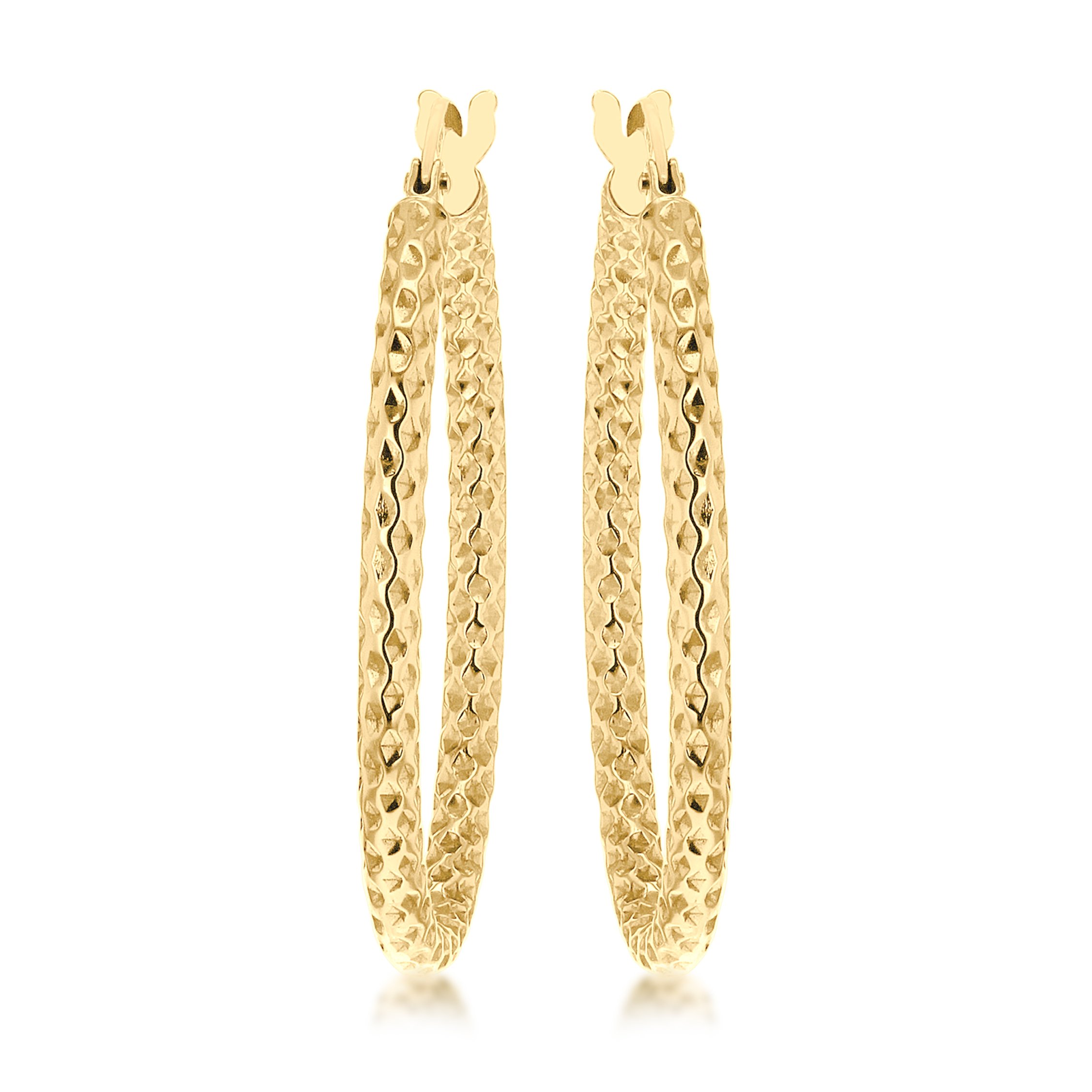 Carissima 9ct Yellow Gold Women's Earrings - Elegant Hoop Earrings for Women, Perfect for Weddings, Parties & Everyday Wear