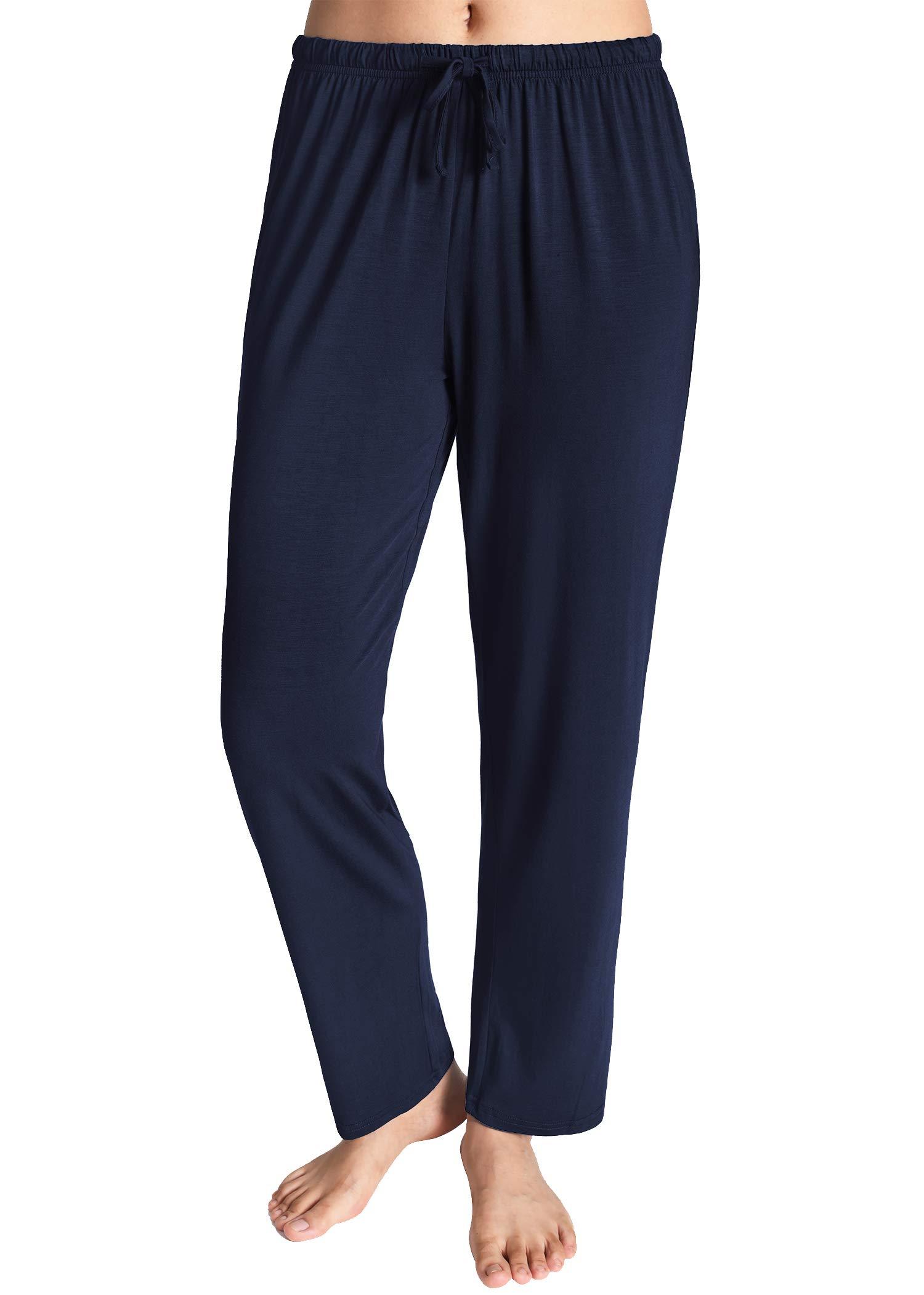 Soft & Breathable Women's Bamboo Knit Pajama Pants - Cozy Loungewear for Sleep, Yoga & Relaxation at Home