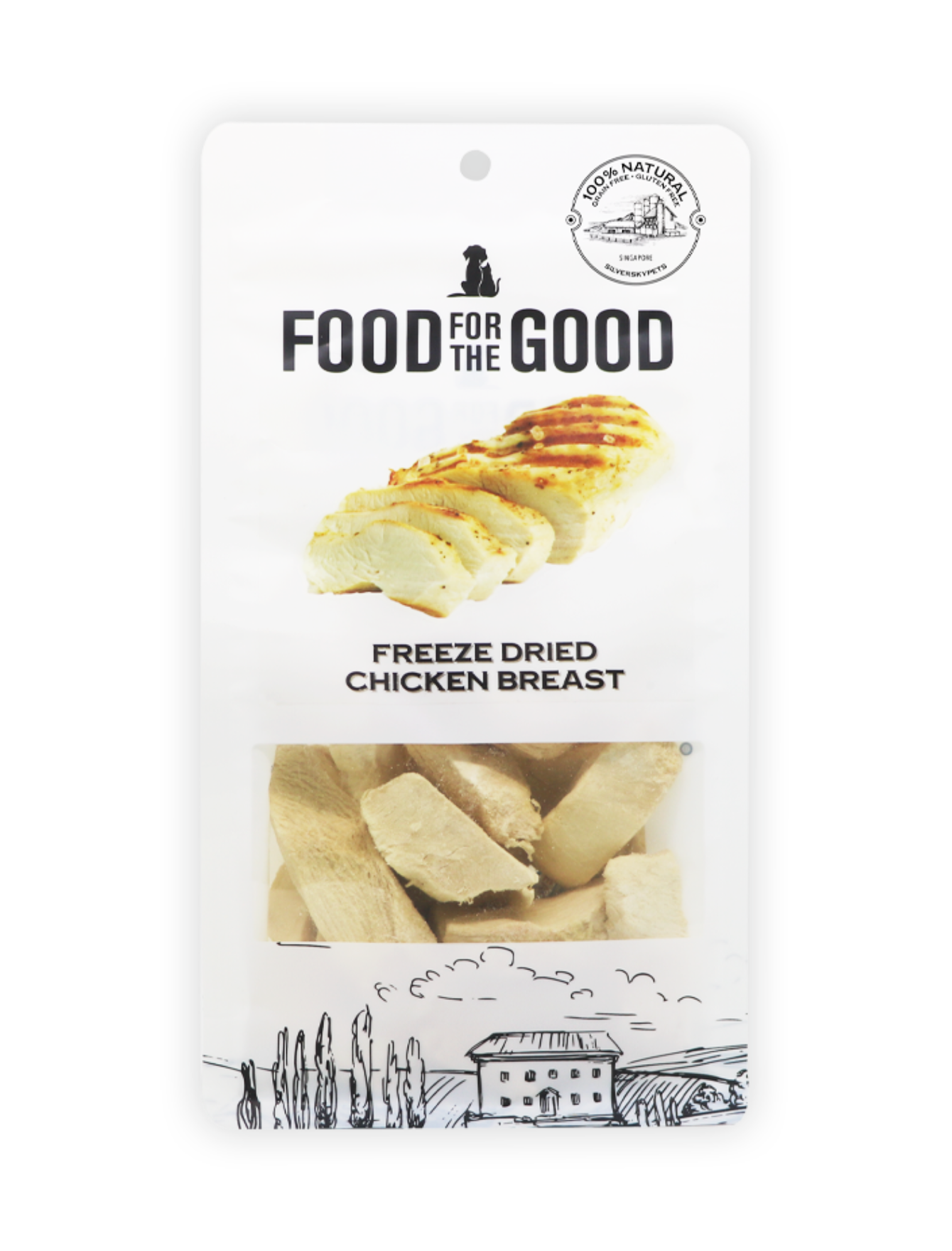 Freeze Dried Chicken Breast Treats for Dogs & Cats - 70g All-Natural Protein Snack | Perfect for Training, Rewards & On-The-Go Nutrition