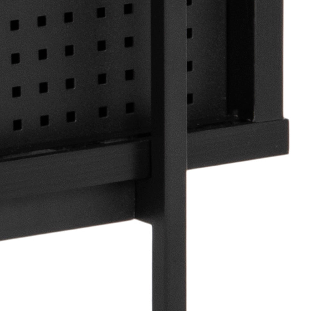 KREMAN 94cm Black Display Unit - Modern Shelf for Living Room, Bedroom & Office Storage & Organization
