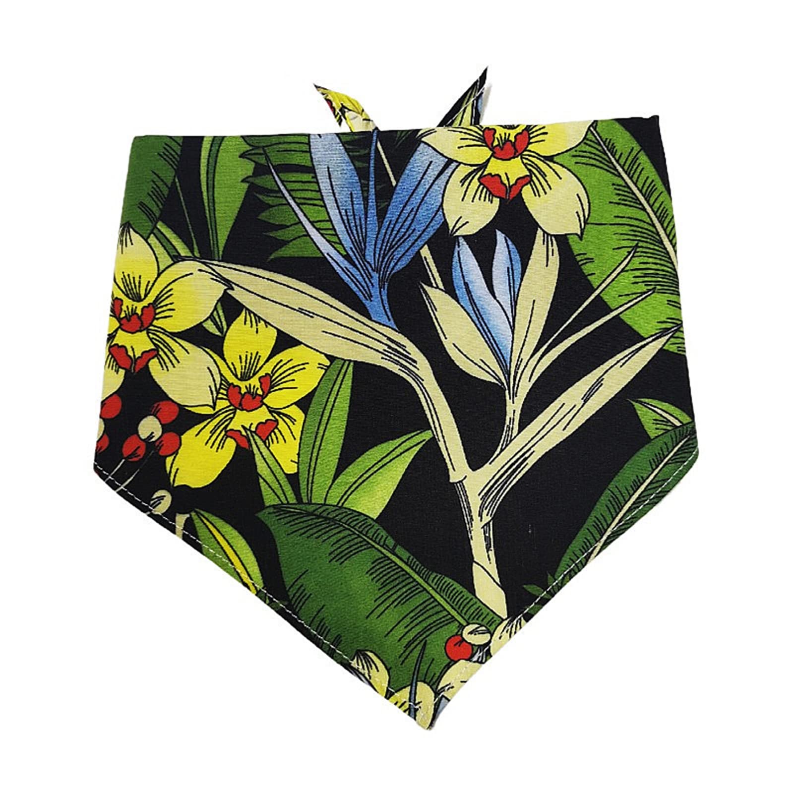 Kasituny Pet Bandana - Floral Pattern Summer Dog & Cat Bandana Collar - Causal Style Pet Accessories for Public Outings, Dress Up, and Outdoor Adventures