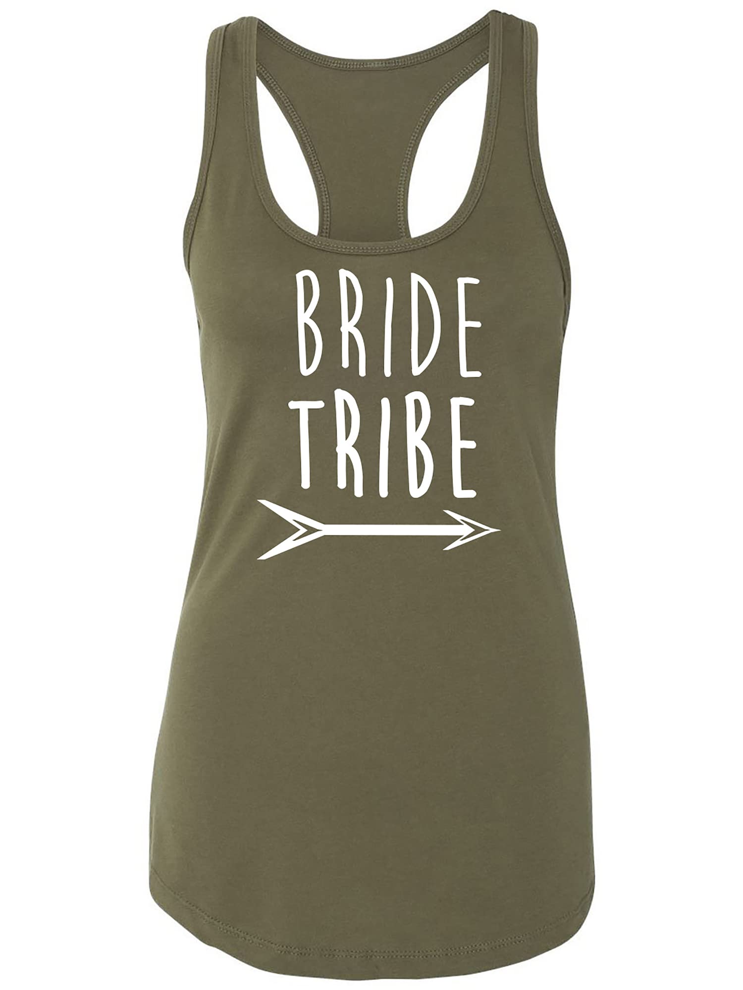 Bride Tribe with Arrow Racerback Tank Top - Women's Workout & Bachelorette Party Apparel for Fitness, Yoga, and Girls' Night Out