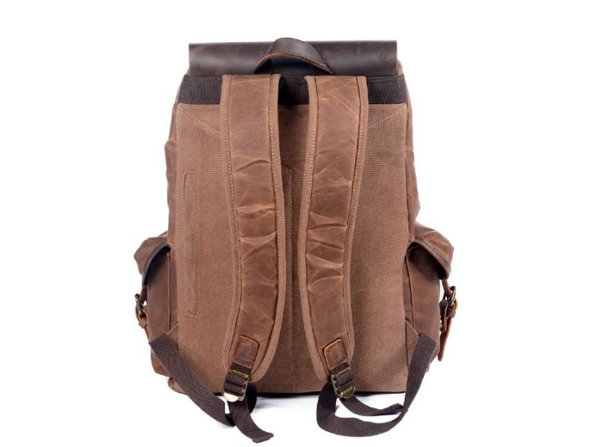 Premium Waxed Canvas Backpack for Men - Durable & Stylish Rucksack for Travel, Hiking & Everyday Use