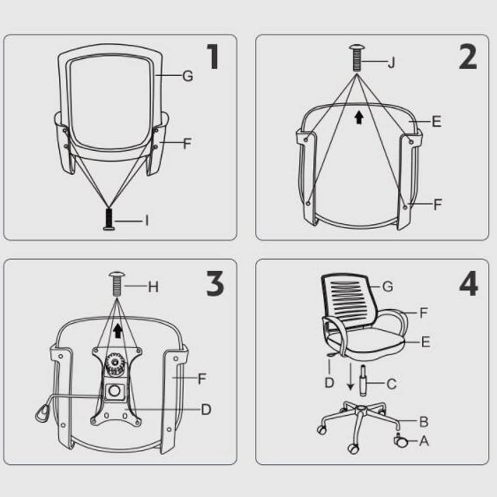 Ergonomic Black Mesh Office Chair with Fixed Armrests & Lumbar Support - Comfortable Computer Desk Chair for Home Office, Study, Gaming & Workspaces