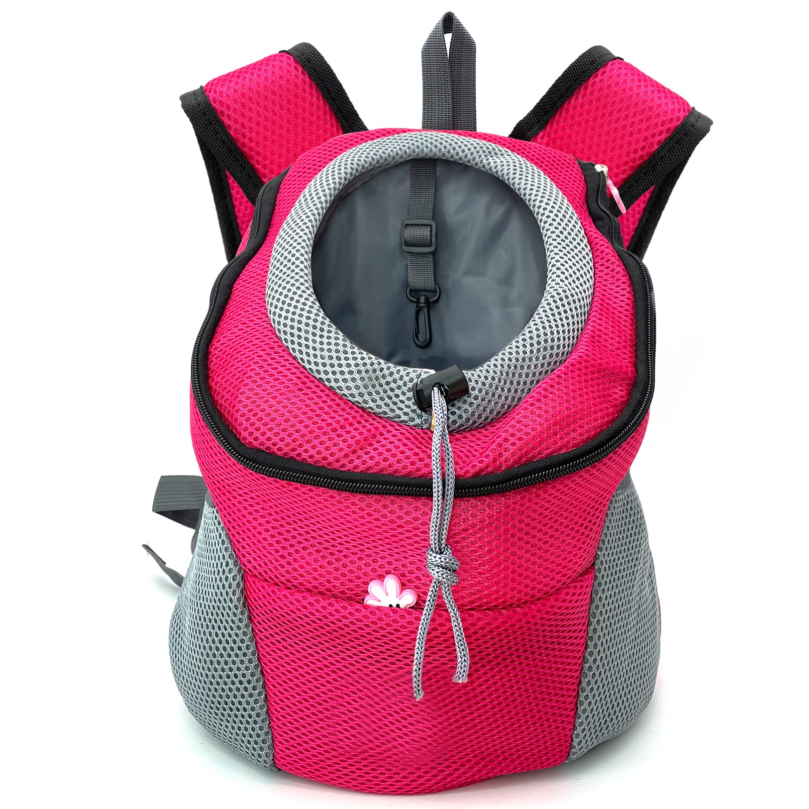 Fhiny Dog Carrier Backpack - Comfortable Pet Puppy Front Carrier with Breathable Head Out Design & Padded Shoulder Straps for Walking, Biking, Hiking, Camping - Perfect for Outdoor Adventures and Daily Commutes