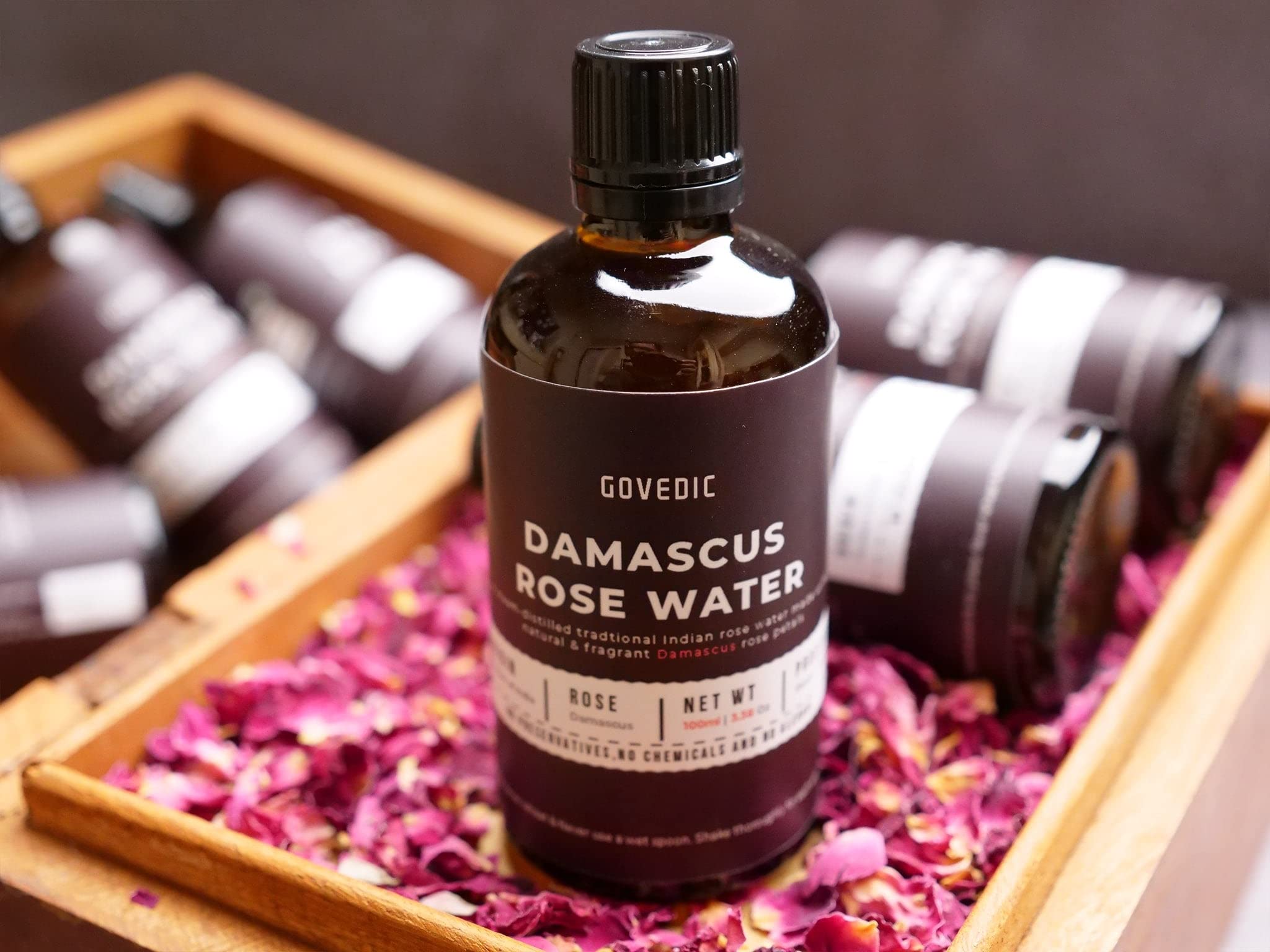 100% Pure Food Grade Rose Water for Cooking, Baking & Cocktails | Steam-Distilled Edible Damask Rose Hydrosol | 3.38 Oz (100ml) Bottle | Perfect for Middle Eastern Recipes, Desserts, Skincare & Hair Care